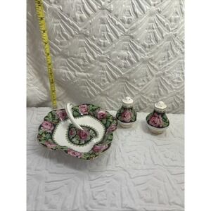Royal Albert Tray and Salt & Pepper Shakers Set Bone China England